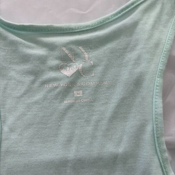 New York & Co Athleisure Razor Back Tank Mint Green Size Medium EUC - Picture 5 of 8